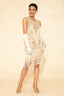 Flapper Tassel Beaded Crew Neck Party Dress