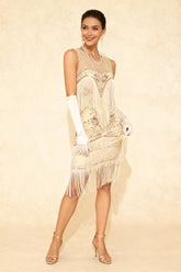 Flapper Tassel Beaded Crew Neck Party Dress