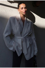 Lace-Up Casual Cardigan Blazer