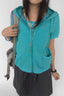 Short Sleeve Cropped Zip Up Hoodie