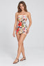 Color Graffiti Strapless Bodycon Mini Dress