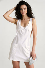Mini Suspender Denim Dress