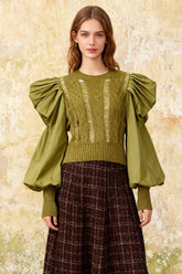 Textured Slim Fit Knit Top