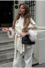 Robe Style Double-Faced Wool Coat