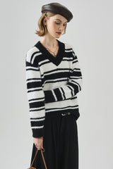 Loose Fit V Neck Knit Sweater