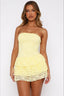 Strapless Waist Tie Lace Dress