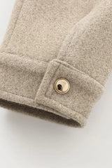 Zipper Pocket Lapel Short Jacket