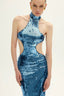 Fringe Sequin Feather Panel Party Mini Sequin Dress
