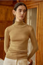 Wool Turtle Neck Slim Knit Top