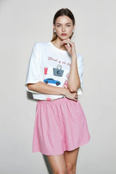 Hand Painted Print Oversized T-Shirt