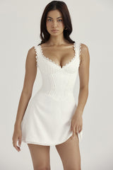 Corset Detail Spaghetti Strap Mini Dress