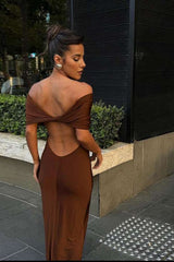 Sexy One Shoulder Backless Bodycon Formal Dress