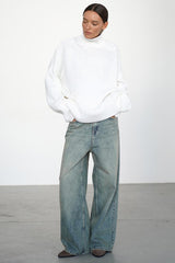 Slimming High Neck Knit Sweater