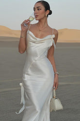 Cami Backless Sexy Maxi Silk Dress