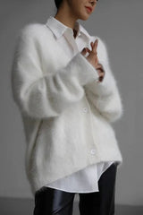 Oversized V-Neck Knit Cardigan