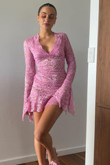 Lace Bodycon Mini Graduation Party Dress