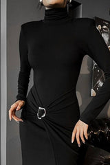 Sexy High Neck Bodycon Work Dress