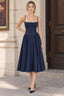 V-Neck Strapless Stylish Midi Dress