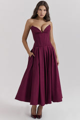 Deep V Low Rise Bodycon Prom Dress