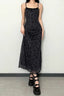 Lace Trim Mesh Floral Dress
