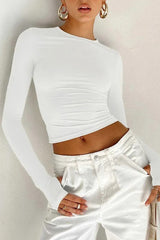 Long Sleeve Slim Fit Crop Top