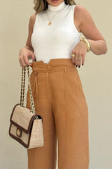 High Waist Elegant Tailored Commuter Pants