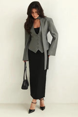 Scarf Collar Commuter Blazer