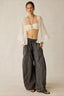 Drawstring Cargo Wide Leg Pants