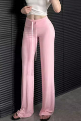 High Waist Soft Modal Wide Leg Slim Athletic Pants