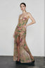Sexy Print High Waist Slit Cami Vacation Dress