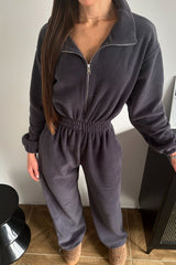 Half Zip Romper Lounge Activewear Set