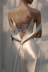 Satin Mermaid Sweetheart Wedding Dress