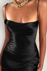 Satin Cami Bodycon Elegant Silk Dress