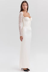 Long Sleeve Bodycon Maxi Lace Dress