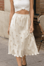 White Polka Dot Sheer Casual Skirt