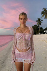 Beaded Sweater Maxi Dress