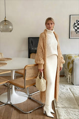 Chunky Knit Openwork Cardigan