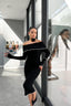 Slim-Fit One-Shoulder Ruffle Work Dress