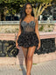 Backless Tassels Mini Solid Color Sleeveless Bodycon Low Cut V Neck Halter Neck Party Night Club Dress
