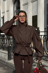 Relaxed Fit Notch Collar Belted Coat