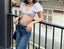 Elegant Puff Sleeve Hollow Out Crop Top