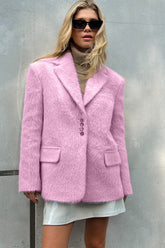 Soft Pile Notch Collar Coat