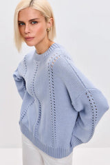 Casual Lace Knit Pullover Sweater