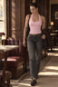 Solid Backless Halter Tank Top