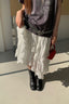 Irregular Elegant Flowy Solid Color Midi Skirt