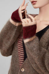 Long Sleeve Color-block Striped Sweater