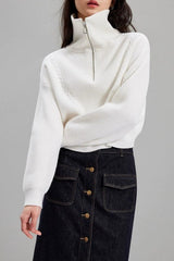 Short Cable Knit Pullover Sweater