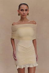 Strapless Ruched Bodycon Mini Dress
