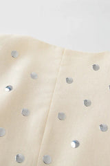 Rivet Detail Casual V-Neck Blazer