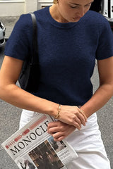 Casual Short Sleeve Pullover Sweater